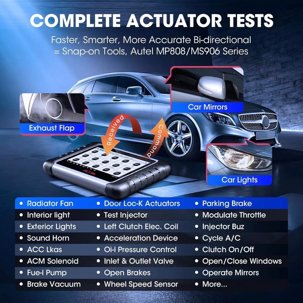 Autel MaxiCOM MK808S Bidirectional Car Diagnostic Scanner Tool Key Coding - Picture 3 of 12